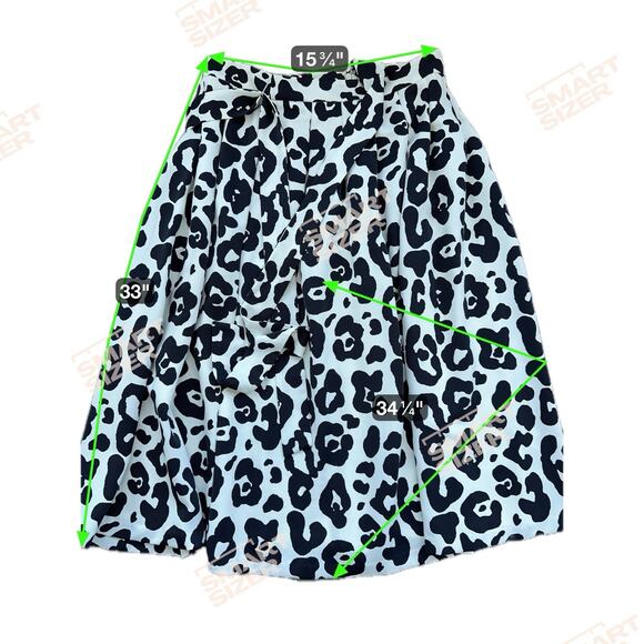 6 for $20 Black and White A-Line Skirt Cow Print M - Picture 2 of 4